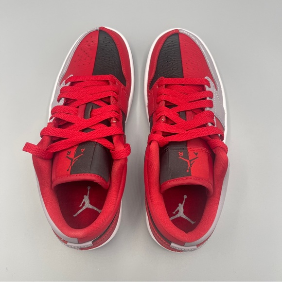 New Nike Air Jordan 1 Low SE Gym Red/Black/White/Cement Grey #Women's - Picture 7 of 16